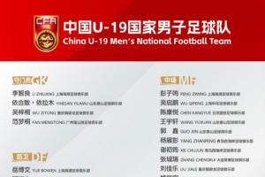 U19集训名单:谢初筠、张洪福入选,邓捷夫、吴启鹏、依合散在列