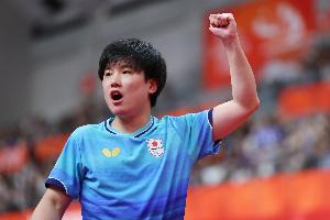 张本:3-0赢王楚钦比我预想的好,继续赢下去就能在奥运会夺金