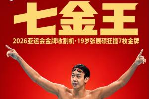 可惜!张展硕首次参加亚运会8项拿7金,无缘当选亚运男子MVP