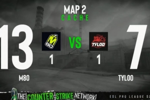 EPL S24:熟练度不够!slaxz大狙21-7打出压制 M80扳平比分