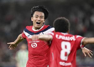 代表里尔6场3球！法媒：上田绮世对阿森纳时足底受伤，将伤缺数周