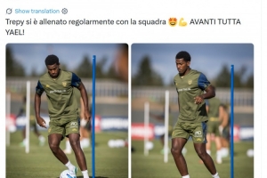 好消息！此前溺水的卡利亚里前锋特雷皮恢复合练