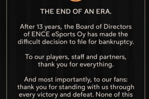 又有豪门倒闭！芬兰电子竞技俱乐部 ENCE 经营13年后宣布申请破产
