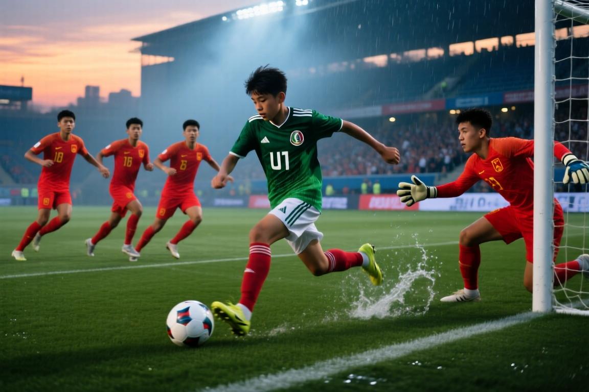 墨西哥球员半场奔袭一条龙，U17国足补时丢球