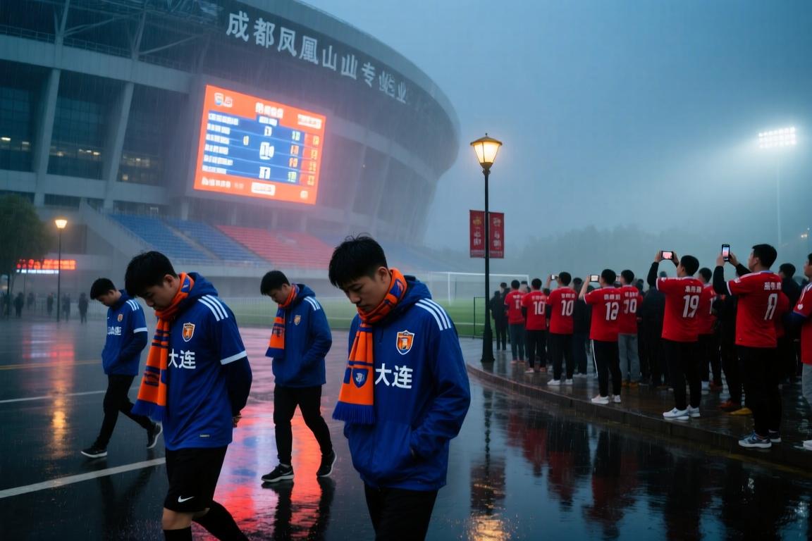 蓉城输球后大连球迷成为焦点，海港球迷纷纷与其握手恭喜