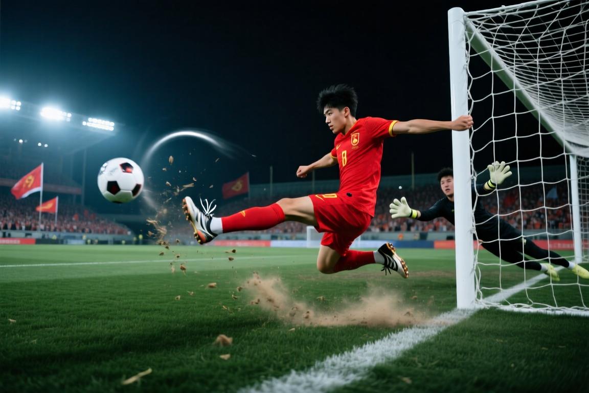 这球漂亮！杨宸硕爆射世界波破门！U16男足3-1领先巴林！