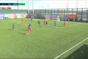 U15国足2-0中非！9号小将卧射破门后Siuuuuuuu！