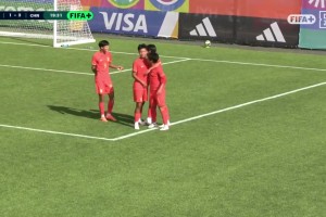 钟俊辉梅开二度+C罗标志庆祝，中国U15男足4-1沙特U15