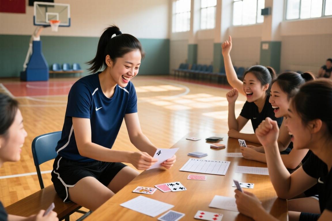 小宝又飒又美李月汝此前跟队友玩21点！佩奇说被她赢光了~